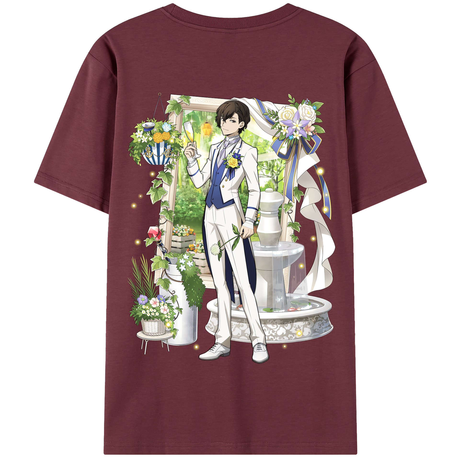 （画像用） 文豪ストレイドッグス Bungo Stray Dogs 綿100％半袖Tシャツ（背面プリント）